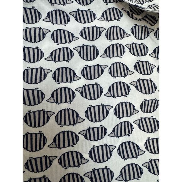 Hedgehog Twee Print Button Down Shirt 100% Cotton Sonoma - Size Large Women - Picture 8 of 9